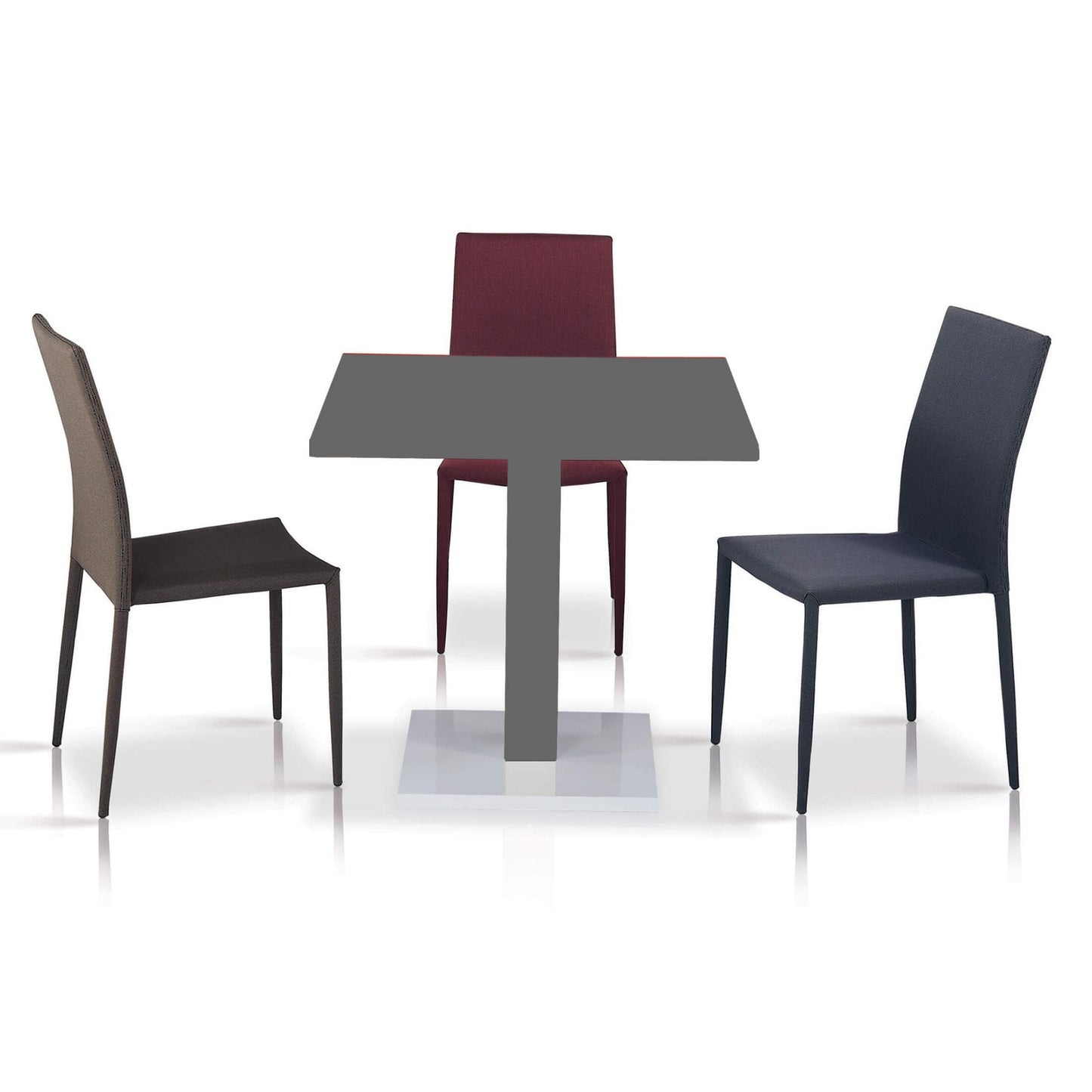 Chatham High Gloss Table with Stainless Steel Base